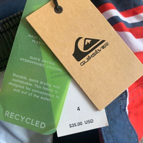 Quicksilver boys swim trunks with no underwear lining - Picture 3 of 3